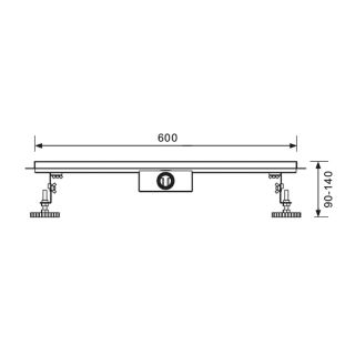 Душевой лоток Raglo R653.60.05 60 см сатин